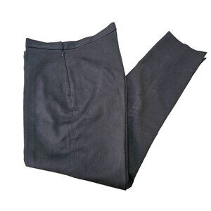 Stockholm Atelier Capri Pants High Rise Split Hem Black Cotton Twill Womens 8